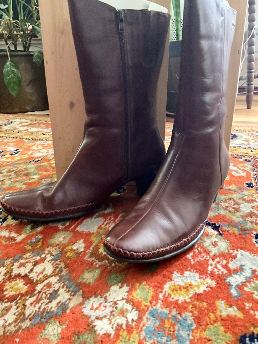 Pikolinos mid calf leather boots, size 8.5